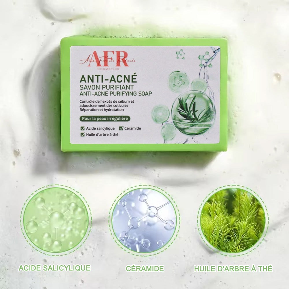 Savon Purifiant Anti-acné             Arbre à Thé + Acide Salicylique